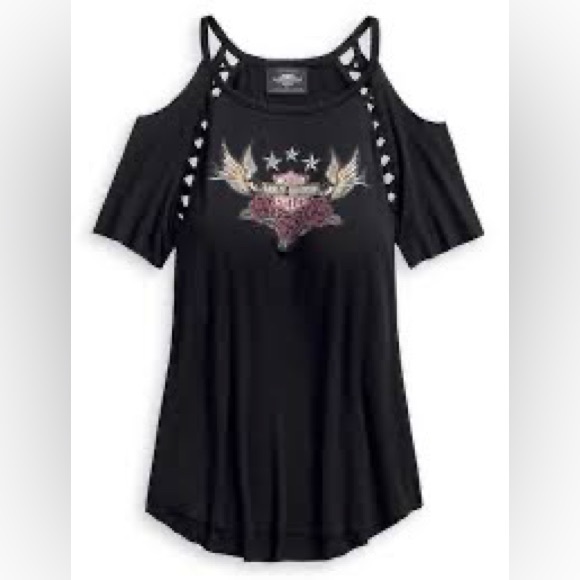 Harley-Davidson Tops - Harley-Davidson open shoulder top
